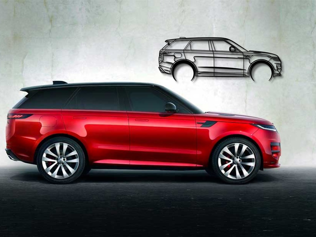 Range Rover Sport 2023-2025 L461, Detailed Silhouette Metal Wall Art