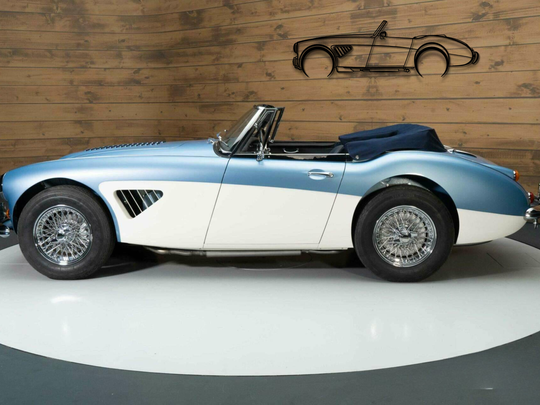Healey 3000 MK3 ( BJ8), Detailed Silhouette Metal Wall Art