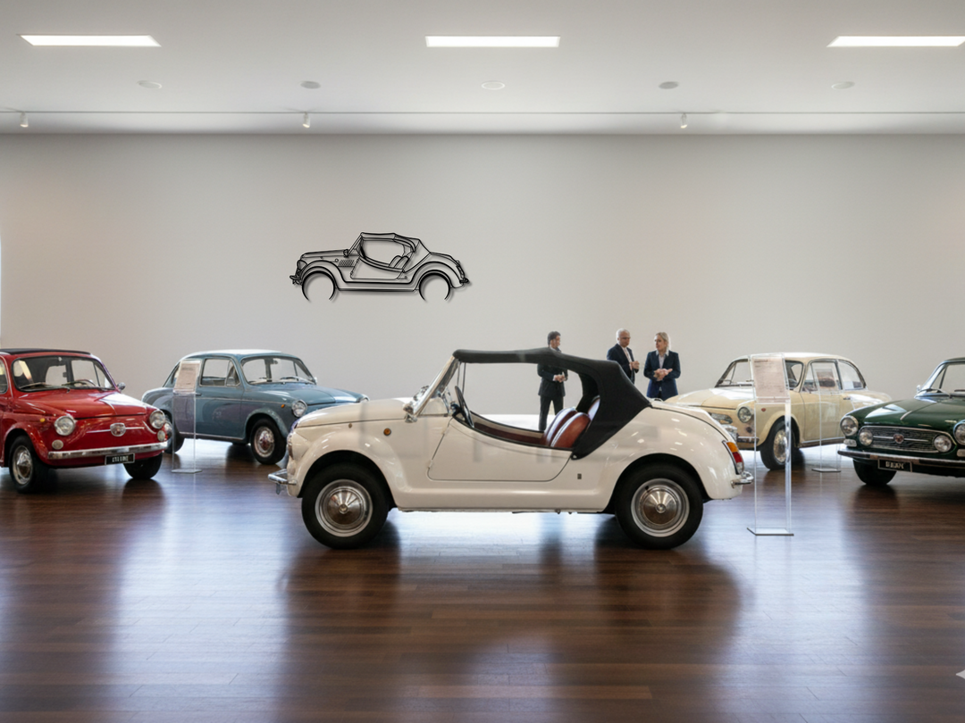 500 Gamine, Detailed Silhouette Metal Wall Art