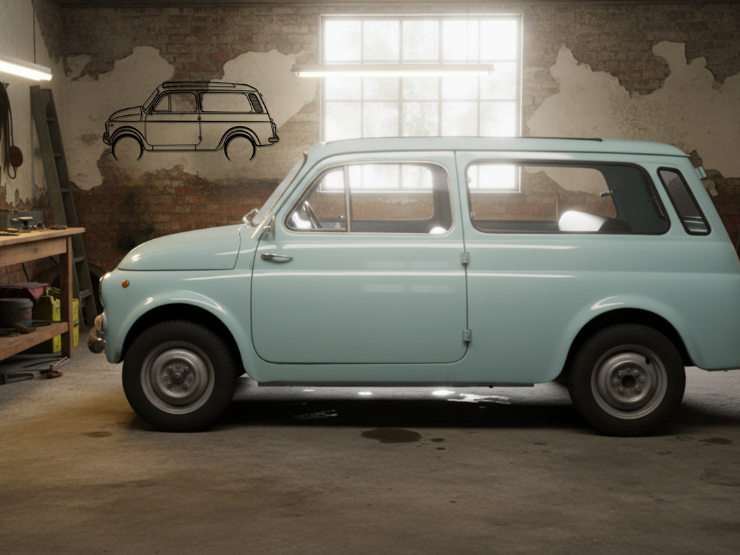 500 Familiare, Detailed Silhouette Metal Wall Art