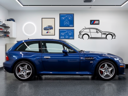 Z3 M Coupe, Detailed Silhouette Metal Wall Art