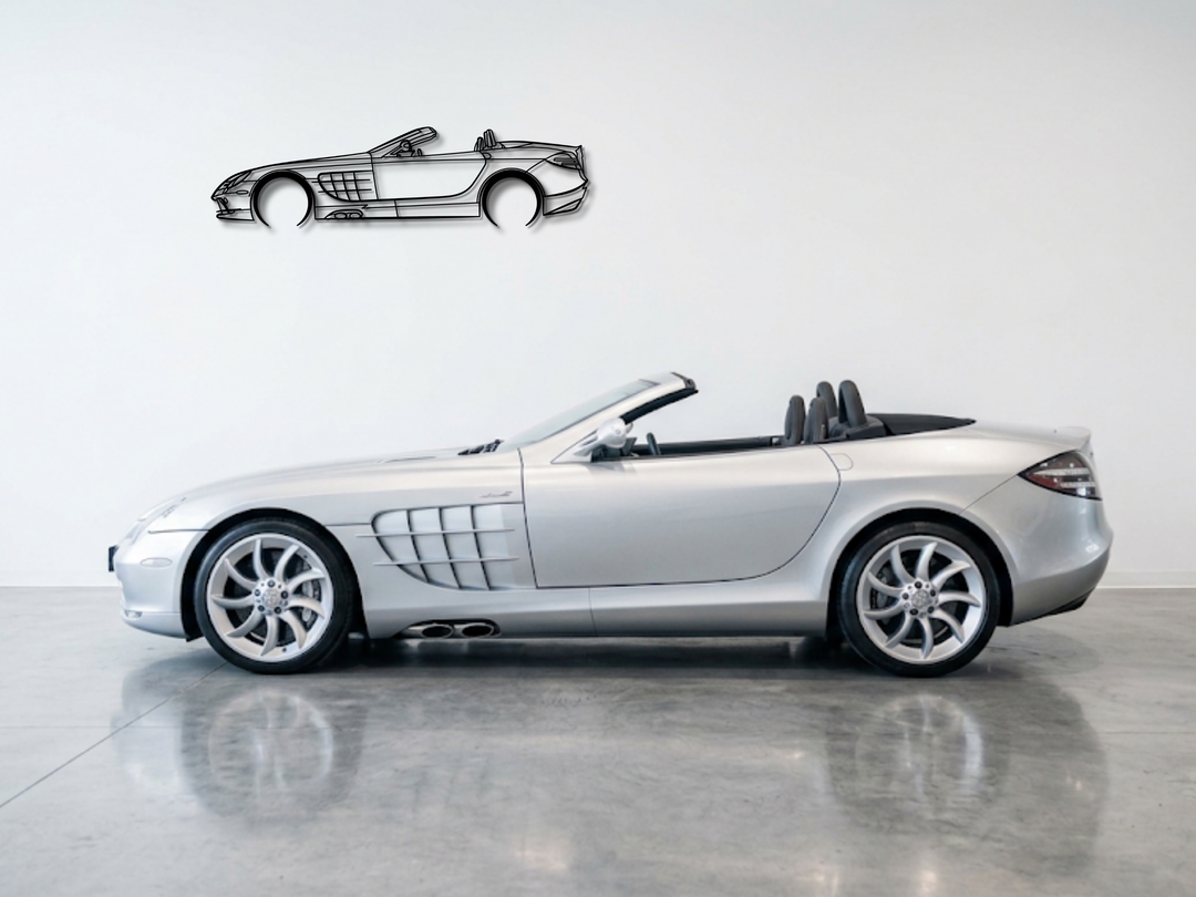 SLR Mclaren , Detailed Silhouette Metal Wall Art