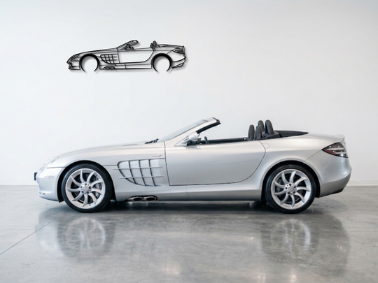 SLR Mclaren , Detailed Silhouette Metal Wall Art