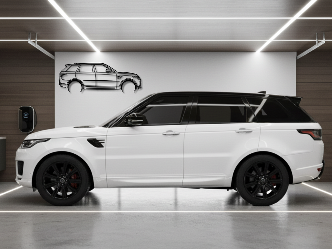 Range Rover Sport 2018-2022 - L494, Detailed Silhouette Metal Wall Art