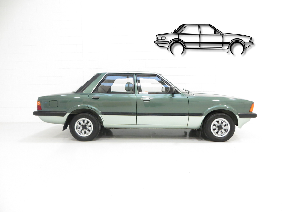MK5 Cortina, Detailed Silhouette Metal Wall Art
