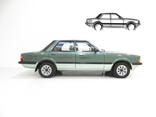 MK5 Cortina, Detailed Silhouette Metal Wall Art