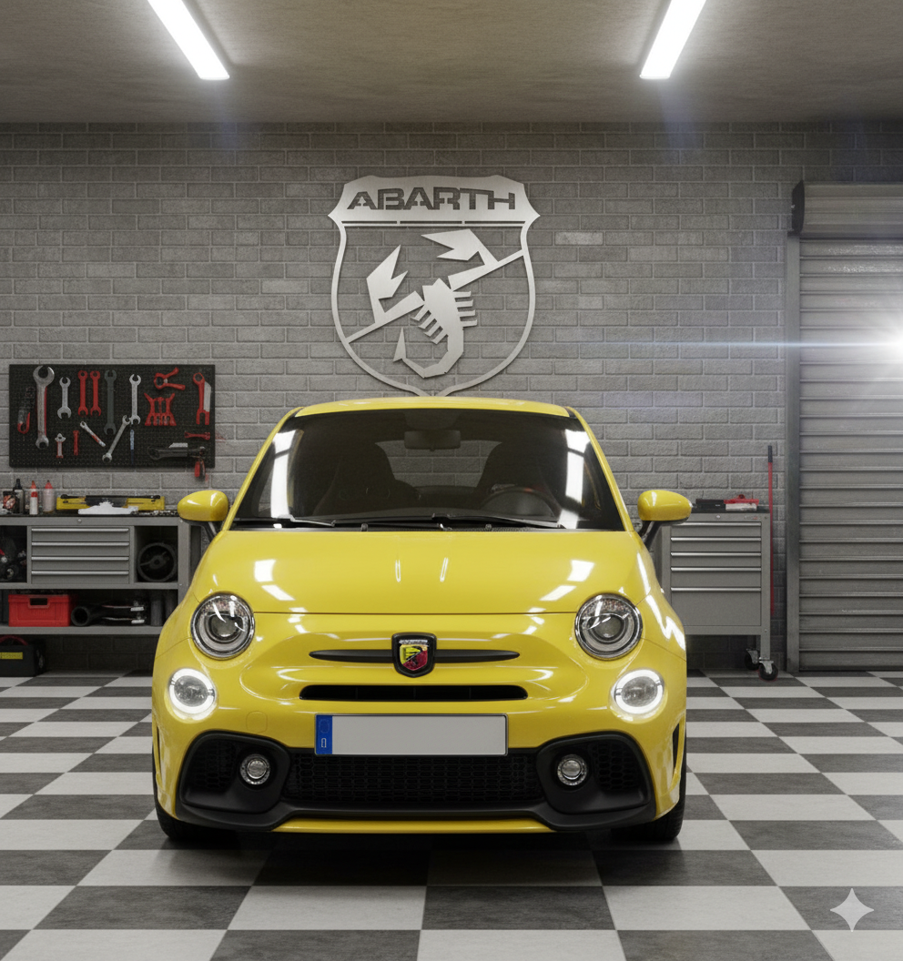 ABARTH Metal Stainless Steel Sign Wall Art