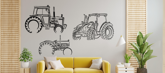Custom Tractor Design - Your Custom Tractor Silhouette Metal Wall Art
