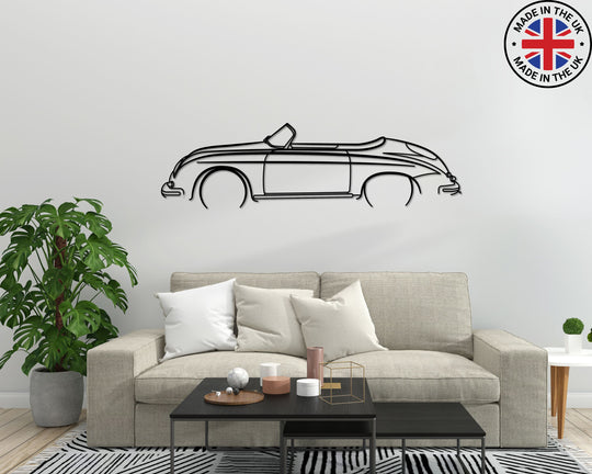 356 Speedster, Silhouette Metal Wall Art