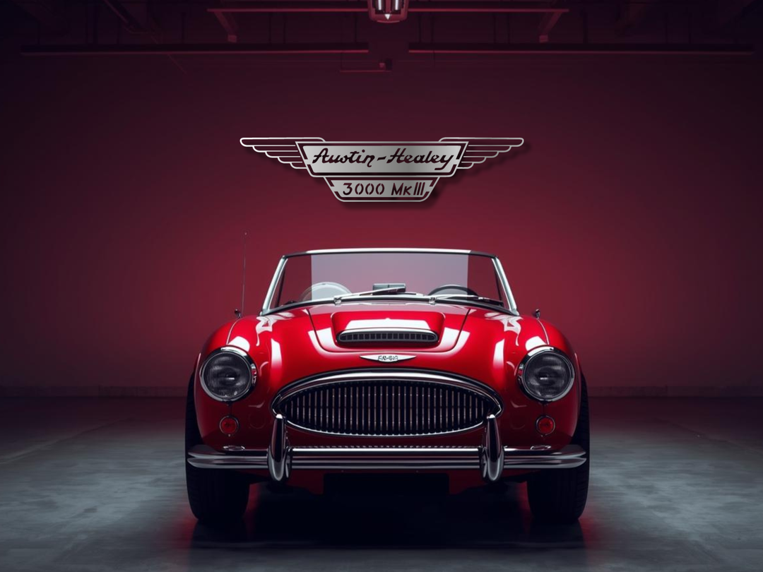 AUSTIN HEALEY 3000 MK3 Metal Stainless Steel Sign Wall Art