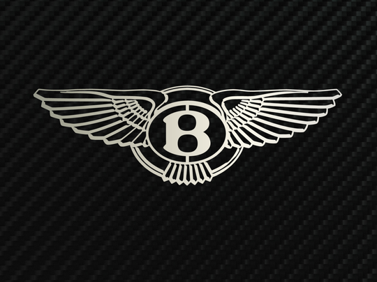 BENTLEY Metal Stainless Steel Sign Wall Art