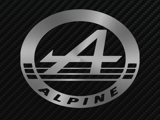 ALPINE Metal Stainless Steel Sign Wall Art