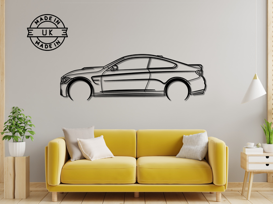 F82 M4, Detailed Silhouette Metal Wall Art