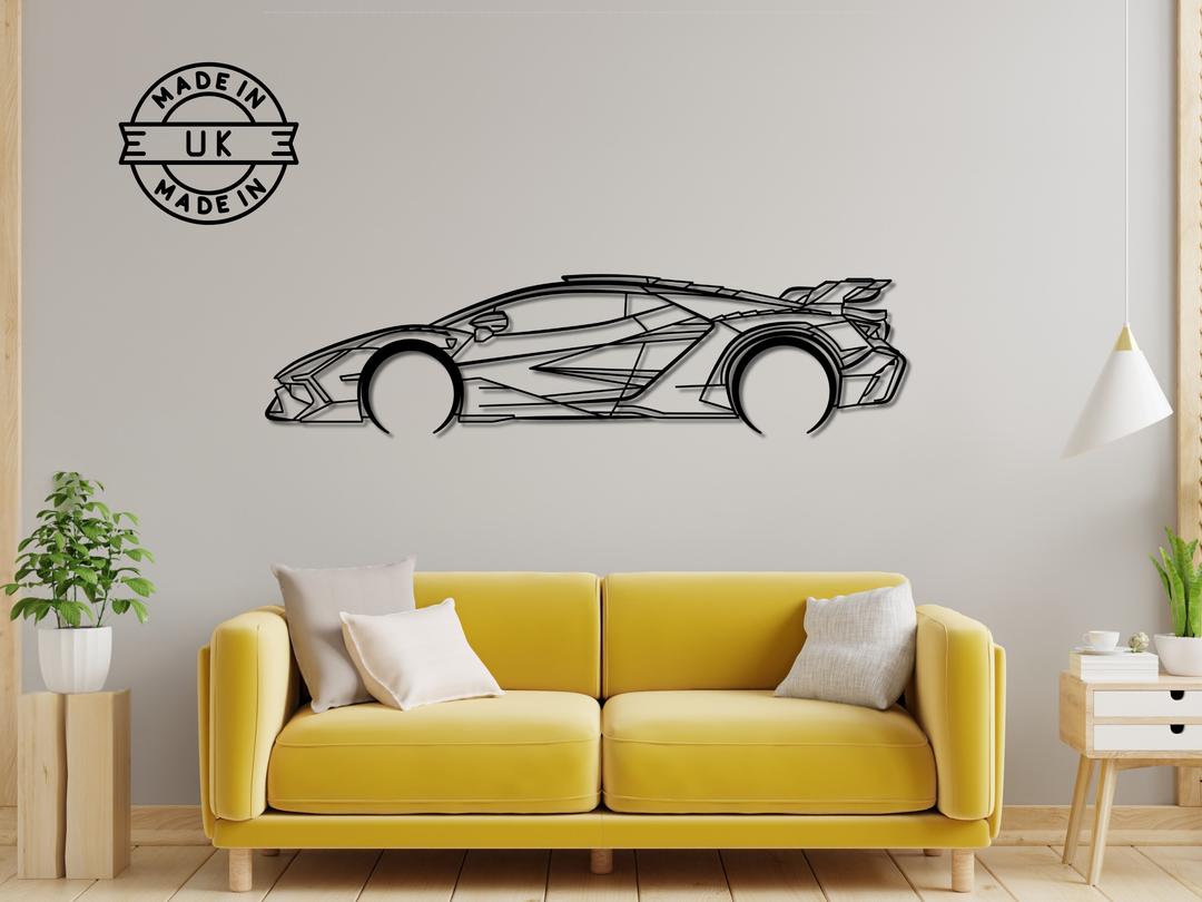 Revuelto by MANSORY Carbonado X, Detailed Silhouette Metal Wall Art