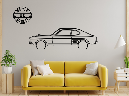 Capri Mk1, Detailed Silhouette Metal Wall Art