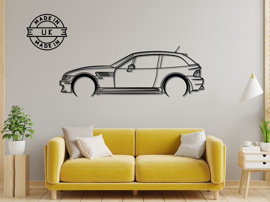 Z3 M Coupe, Detailed Silhouette Metal Wall Art