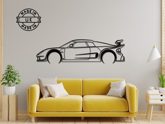 M12 GTO, Detailed Silhouette Metal Wall Art