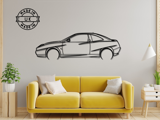 Coupe 20v Turbo, Detailed Silhouette Metal Wall Art