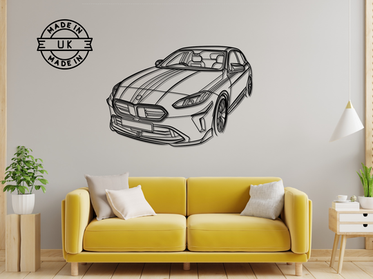 135 xdrive 2026 Front Angle, Silhouette Metal Wall Art