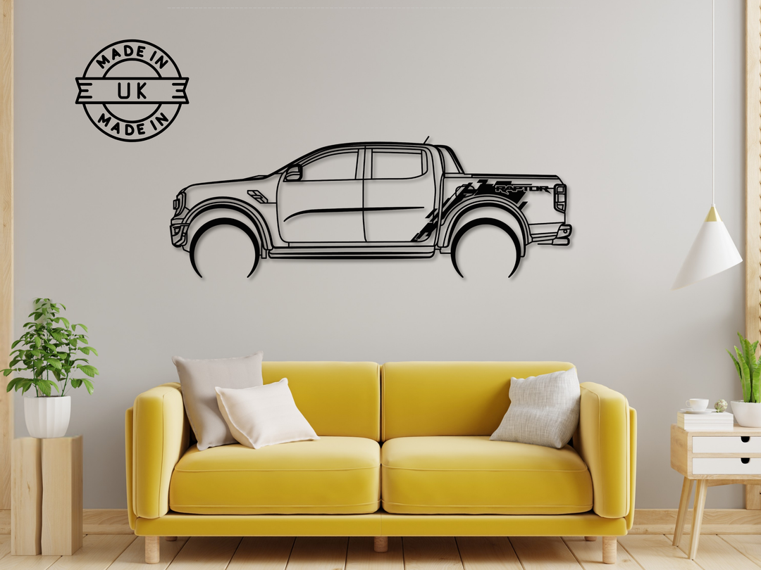 Ranger Raptor 2024->, Detailed Silhouette Metal Wall Art