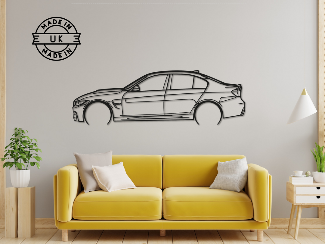 M3 F80, Detailed Silhouette Metal Wall Art