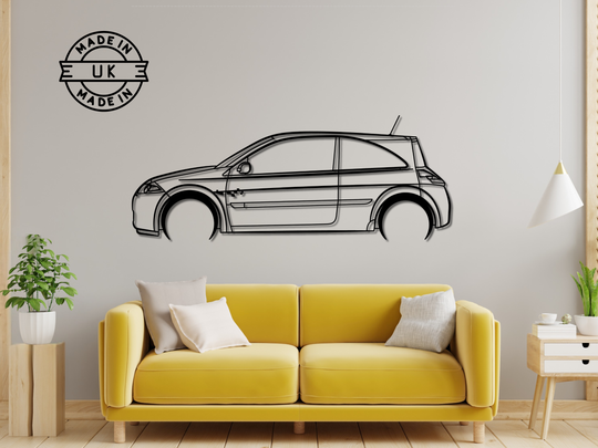 Megane RS F1 225, Detailed Silhouette Metal Wall Art