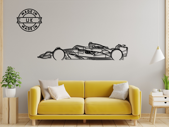 MCL39, Detailed F1 Silhouette Metal Wall Art