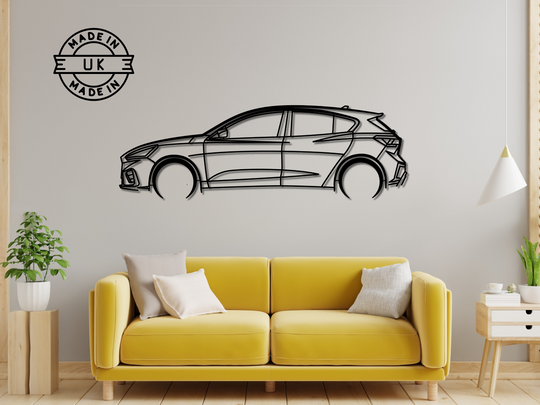 Focus MK4 ST-LINE, Silhouette Metal Wall Art