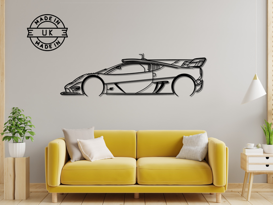 T50s Nikki Lauda, Detailed Silhouette Metal Wall Art