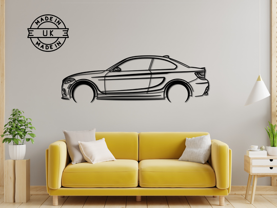 M240i F22, Detailed Silhouette Metal Wall Art