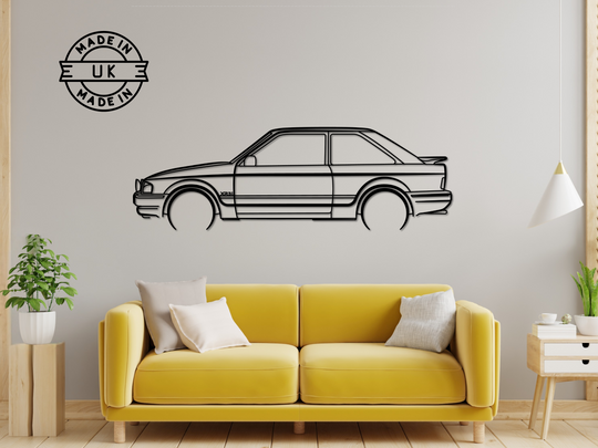 Escort XR3i, Detailed Silhouette Metal Wall Art