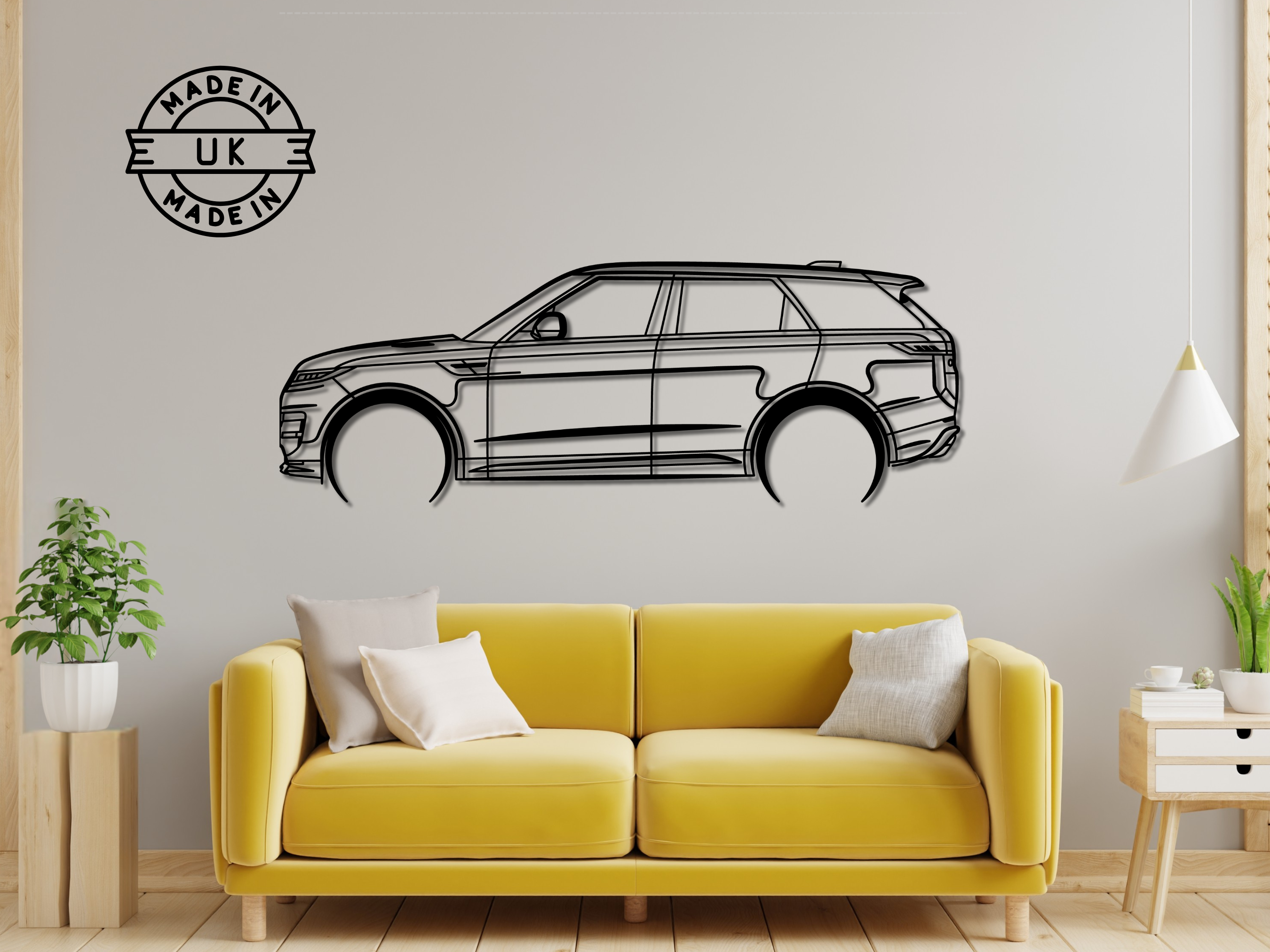 Range Rover Sport 2023-2025 L461, Detailed Silhouette Metal Wall Art ...