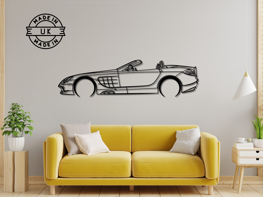SLR Mclaren , Detailed Silhouette Metal Wall Art