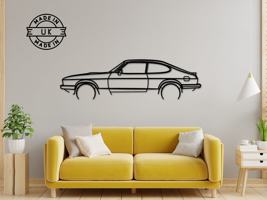 Capri MK3, Detailed Silhouette Metal Wall Art