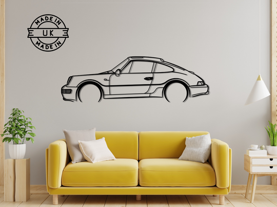 911 (964) 40th Anniversary edition, Detailed Silhouette Metal Wall Art