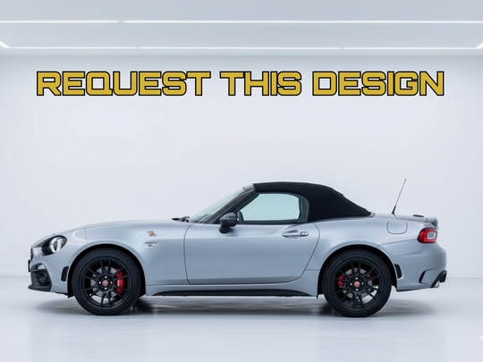 124 GT - Your Custom Request, Detailed Car Silhouette Metal Wall Art