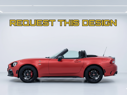 124 Spider - Your Custom Request, Detailed Car Silhouette Metal Wall Art