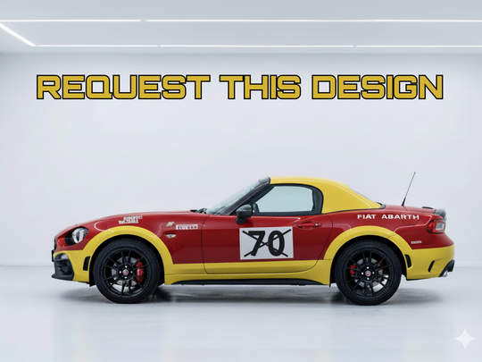 124 GT Rally Tribute - Your Custom Request, Detailed Car Silhouette Metal Wall Art