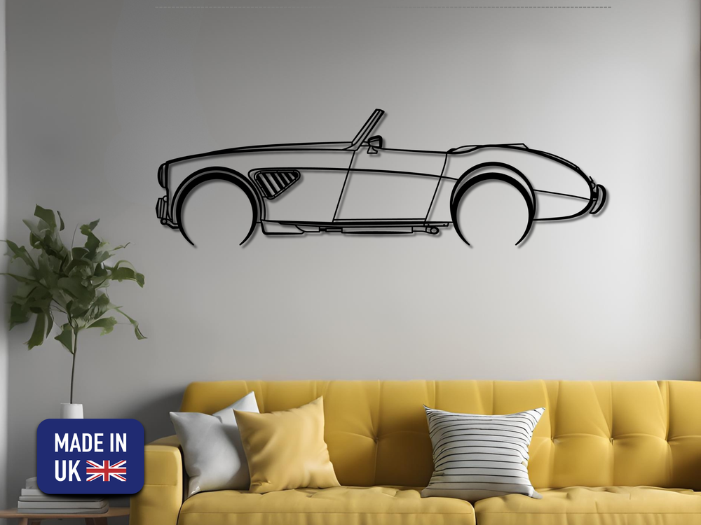 Healey 3000 MK3 ( BJ8), Detailed Silhouette Metal Wall Art