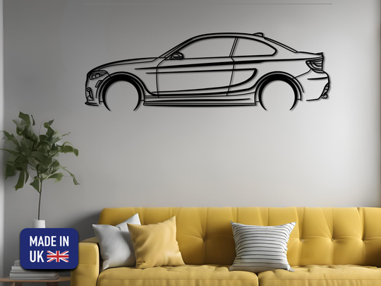 M240i F22, Detailed Silhouette Metal Wall Art