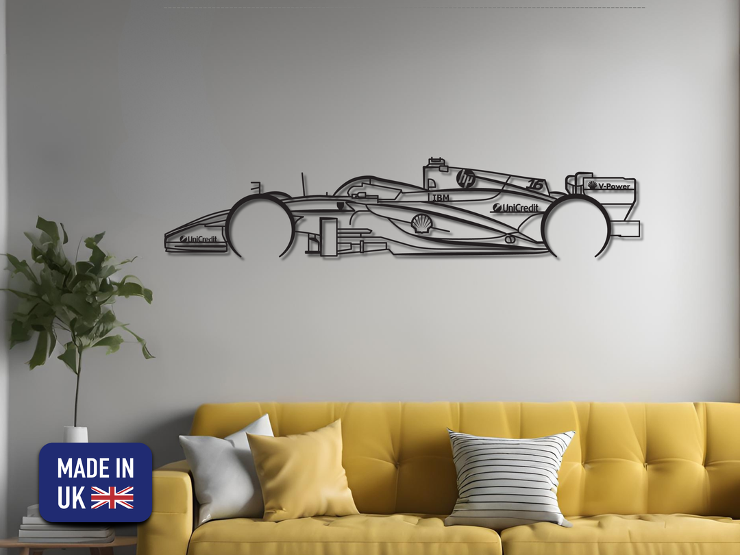 SF-26, 2026 Detailed F1 Silhouette Metal Wall Art