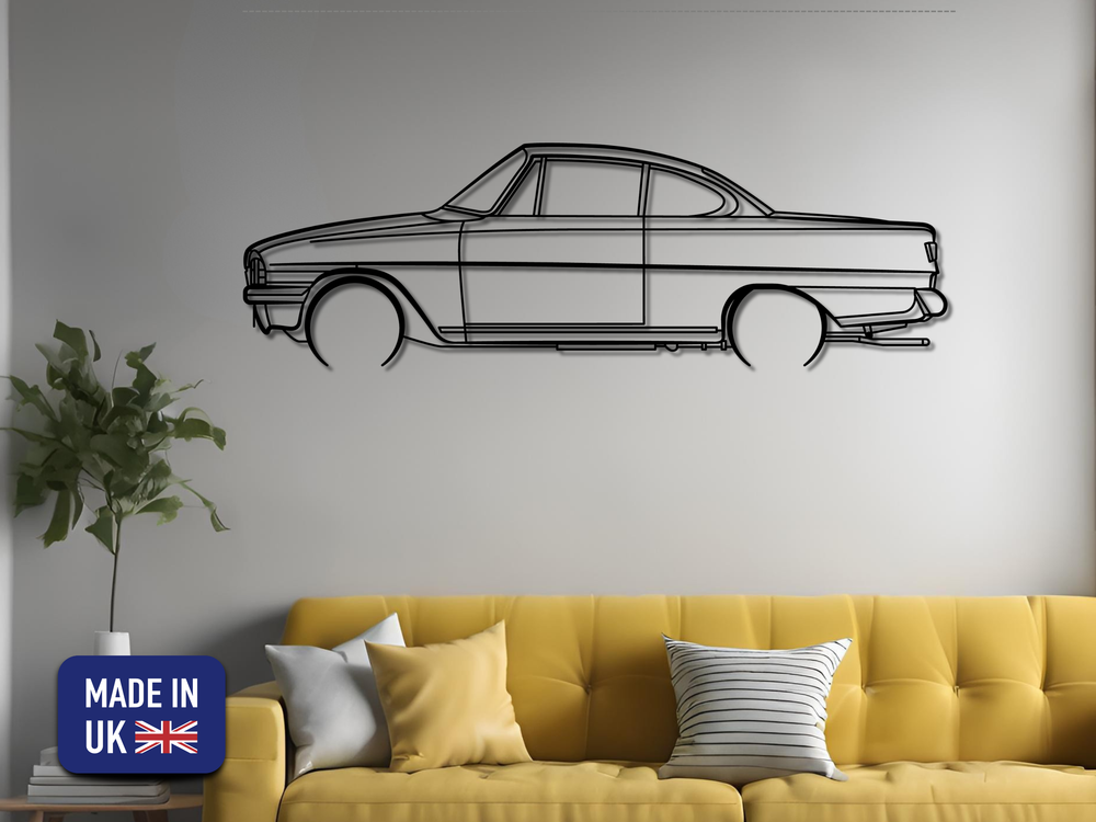 Consul Capri, Detailed Silhouette Metal Wall Art