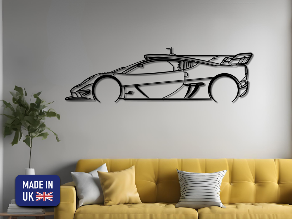 T50s Nikki Lauda, Detailed Silhouette Metal Wall Art