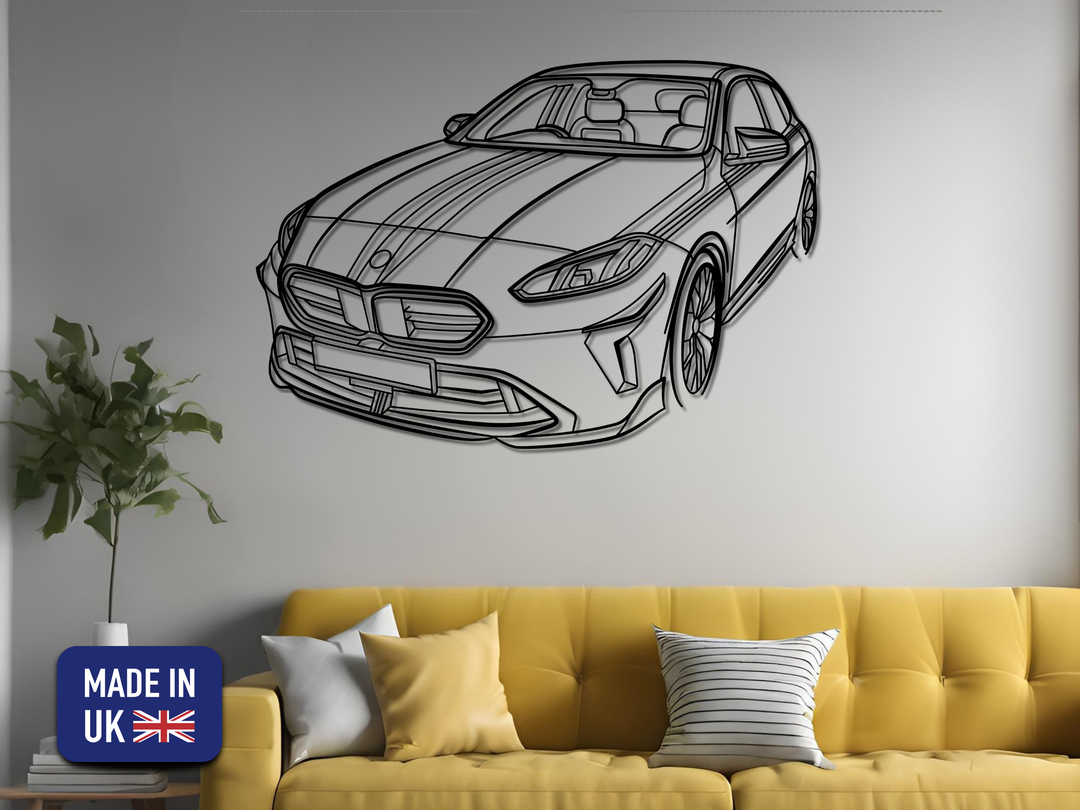 135 xdrive 2026 Front Angle, Silhouette Metal Wall Art