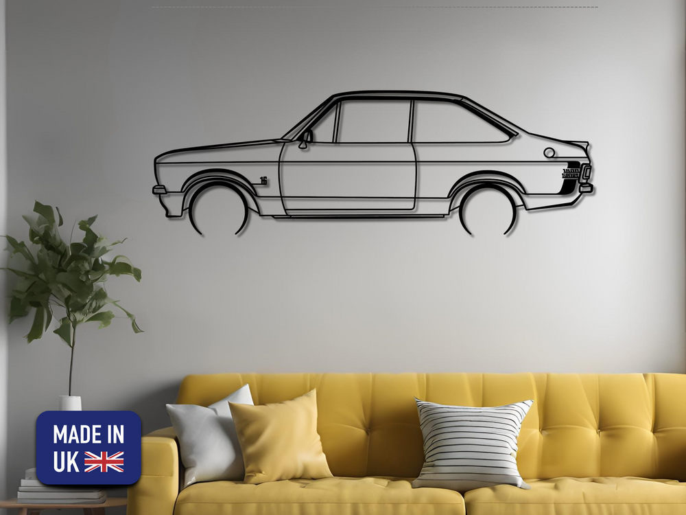 Escort 1600 Sport MK2, Silhouette Metal Wall Art