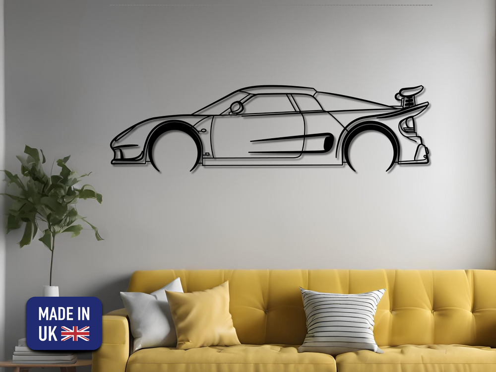 M12 GTO, Detailed Silhouette Metal Wall Art