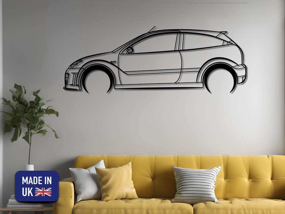 Focus RS 2003 , Detailed Silhouette Metal Wall Art