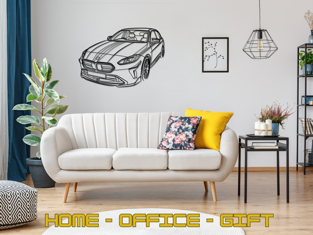 135 xdrive 2026 Front Angle, Silhouette Metal Wall Art