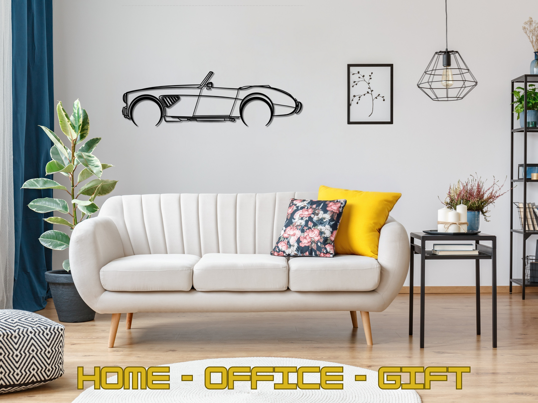 Healey 3000 MK3 ( BJ8), Detailed Silhouette Metal Wall Art