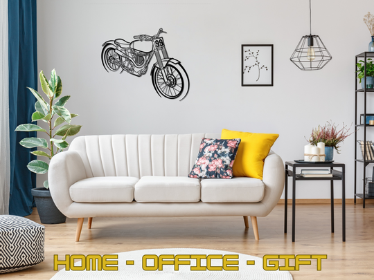Ariel HT5 Trialsbike, Detailed Silhouette Metal Wall Art